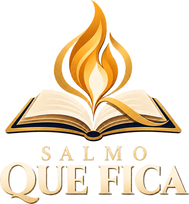 Salmo que Fica — uma chama acesa sobre um livro aberto